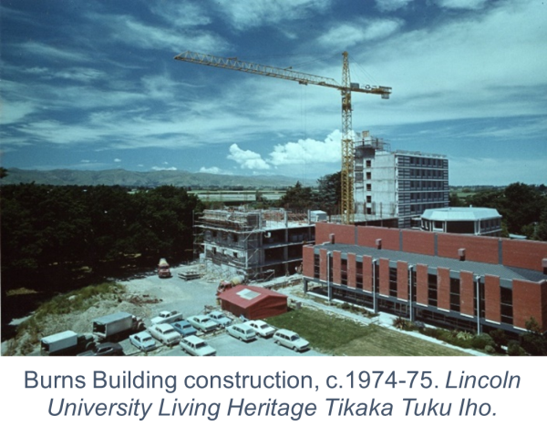 Burns Building construction c. 1974-75