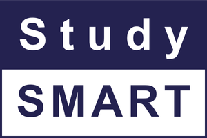 StudySMART logo in dark blue and white.