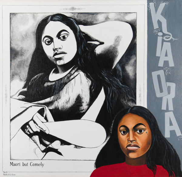 Robyn Kahukiwa, Still Māori and Comely, 1993, oil on canvas, 1940 x 1990mm